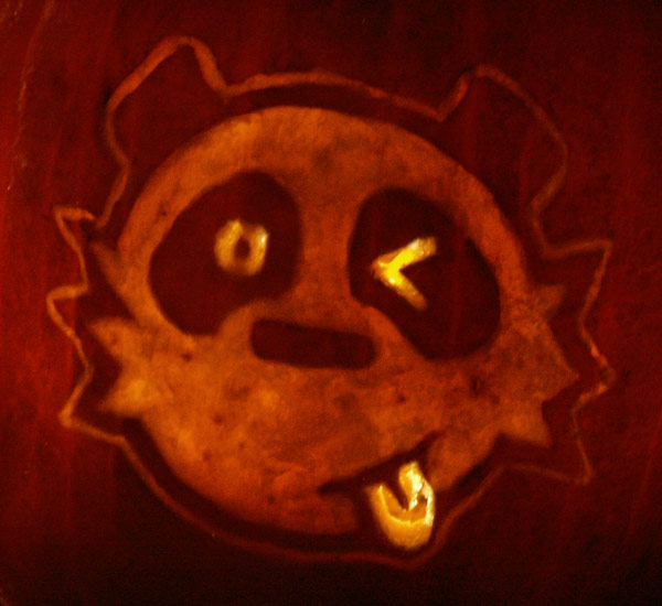 Pumpkin Carving: Panda - Sarah