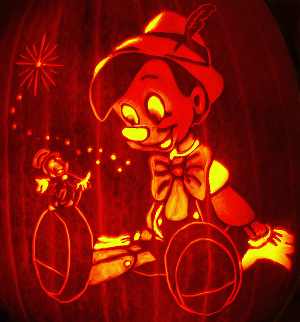 Pumpkin Carving: Pinocchio  - Noel