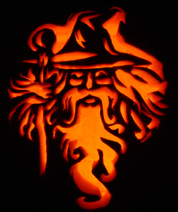 Pumpkin Carving: Gandalf - Noel