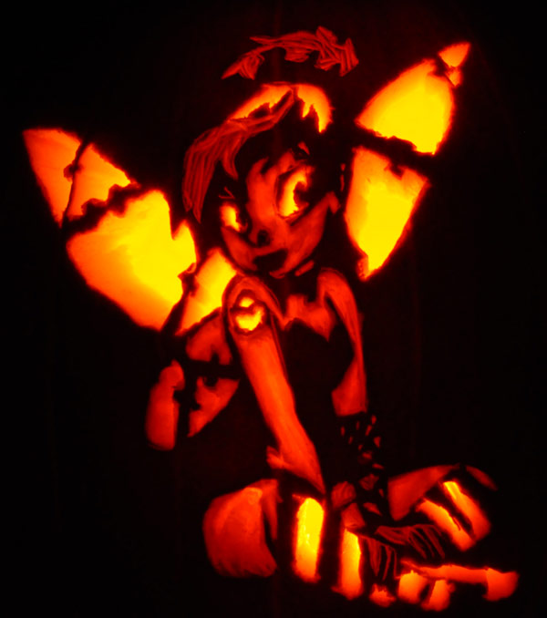 Pumpkin Carving: Goth Fairy - Sarah