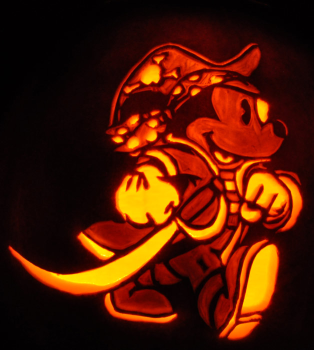 Pumpkin Carving: Mickey Pirate - Nam