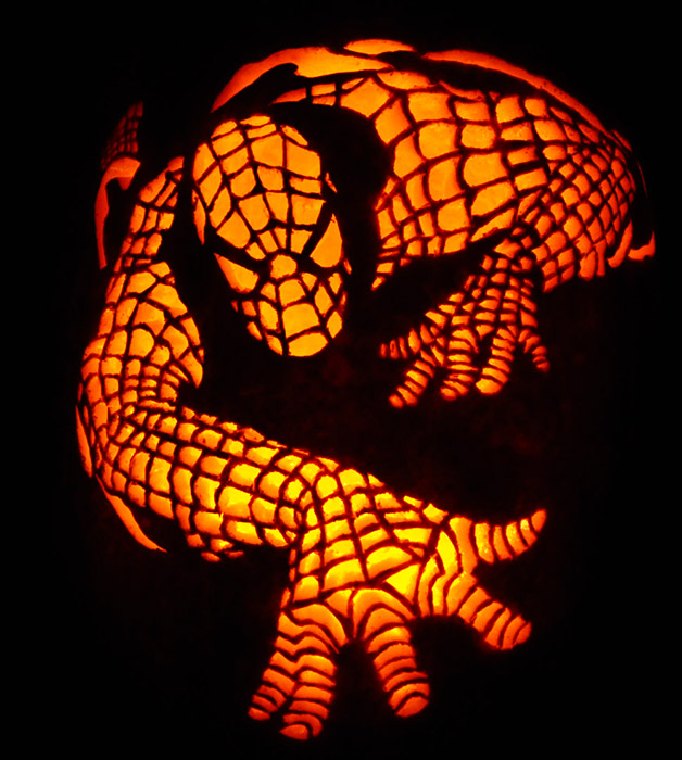 Pumpkin Carving: Spiderman - Joseph
