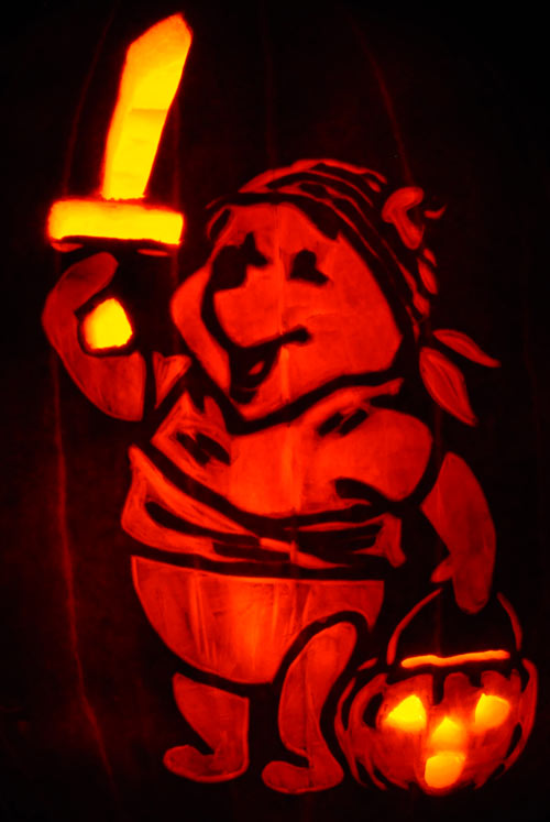 Pumpkin Carving: Pooh Pirate - Nam