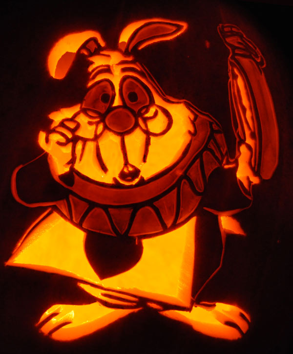 Pumpkin Carving: White Rabbit - Noel