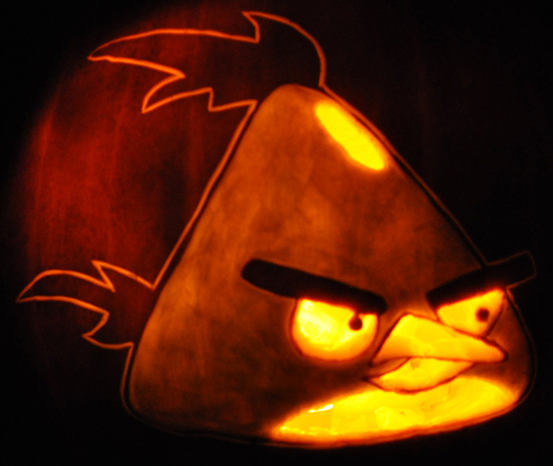 Pumpkin Carving: Angry Birds Yellow Bird - James