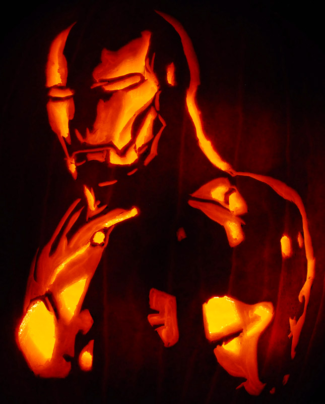 Pumpkin Carving: Iron Man - Justin