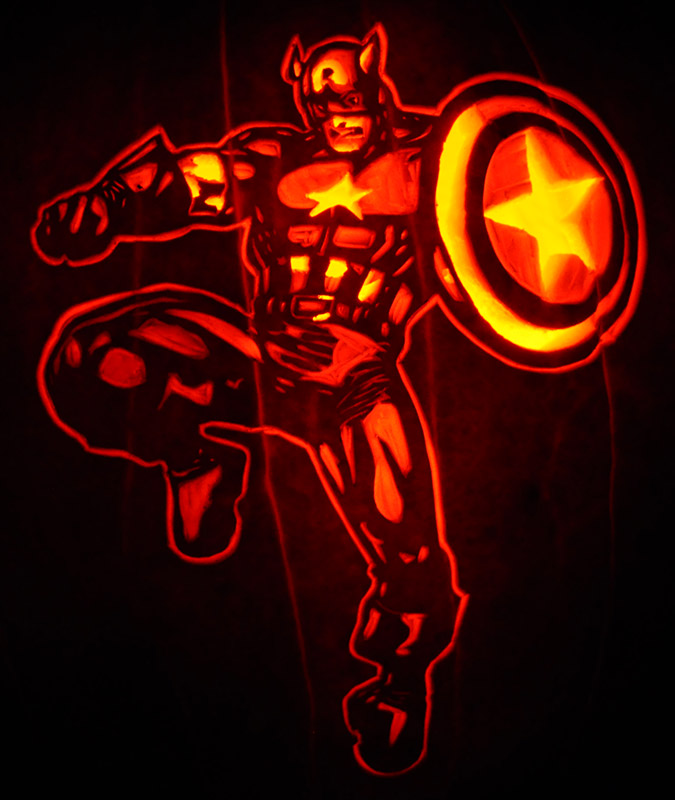 Pumpkin Carving: Captain America - Nam