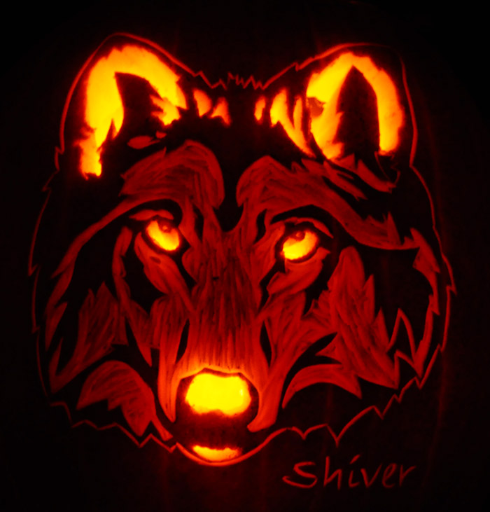 Pumpkin Carving: Shriver Wolf - Sarah