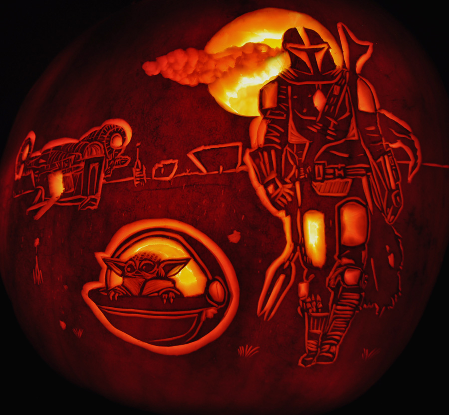 video game pumpkin stencil